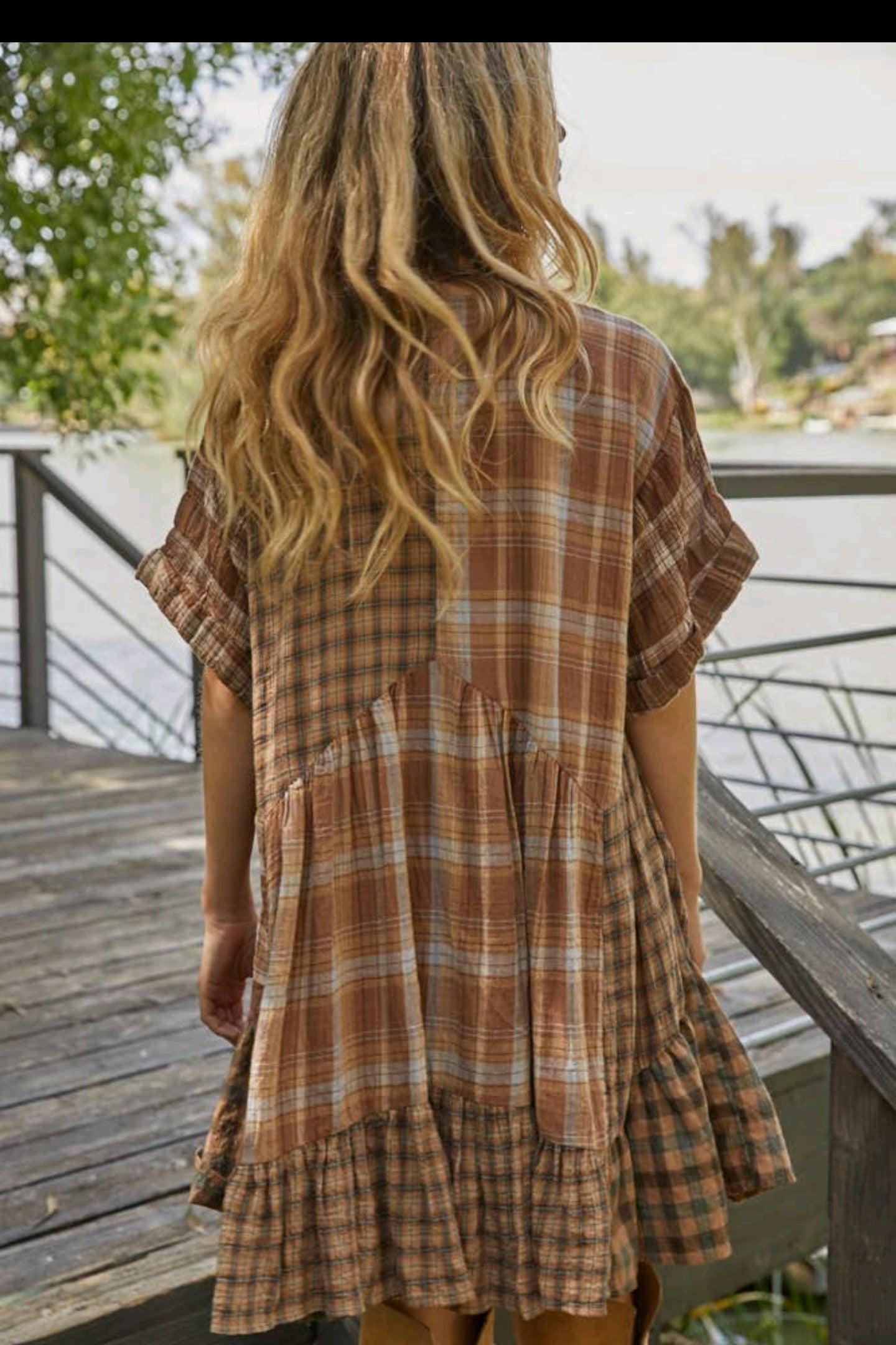 Plaid Babydoll Dress